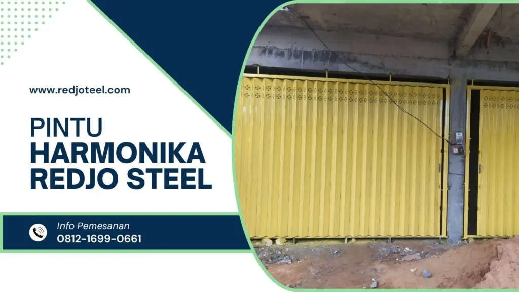 REDJO STEEL 2 1024x577 - Mengenal Ukuran Pintu Harmonika dan Komponennya